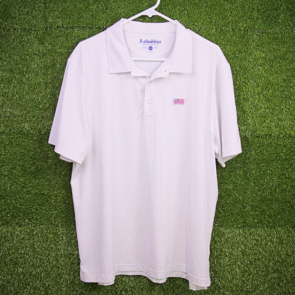 Chubbies The Classic Performance Polo Shirt -‎ USA - Men's Size XL